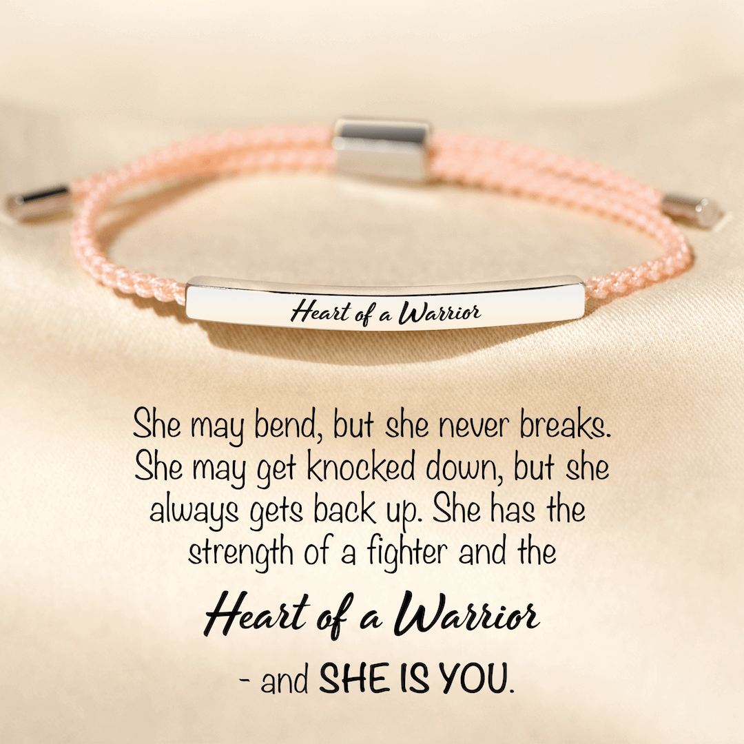 Heart Of A Warrior - Motivational Tube Bracelet