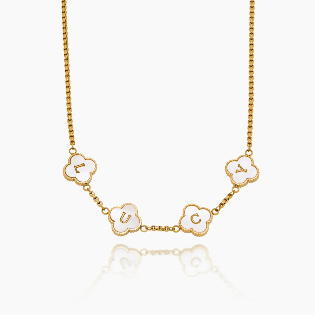 Collana Quadrifoglio Portafortuna Personalizzata