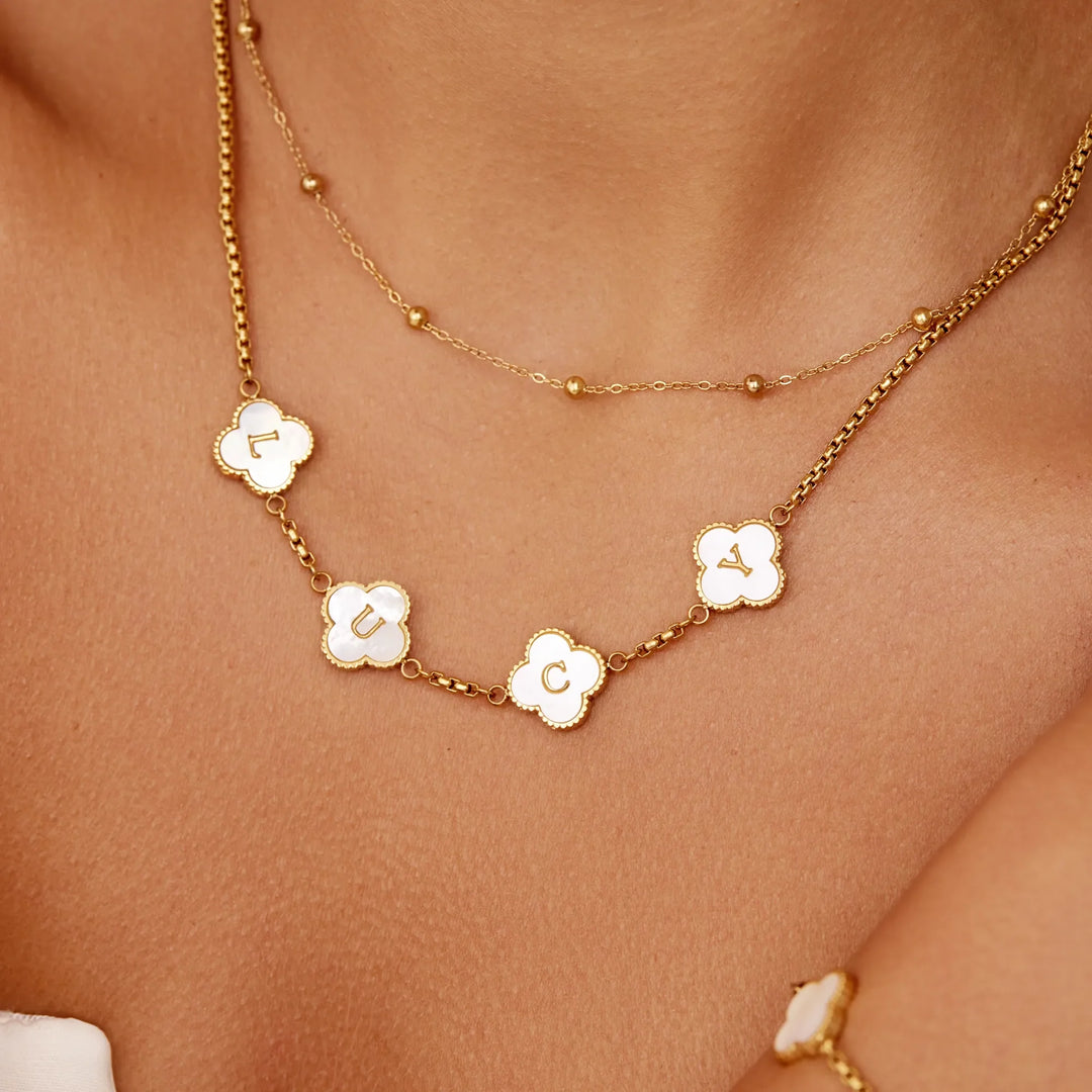 Collana Quadrifoglio Portafortuna Personalizzata
