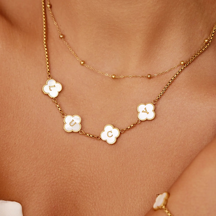 Collana Quadrifoglio Portafortuna Personalizzata
