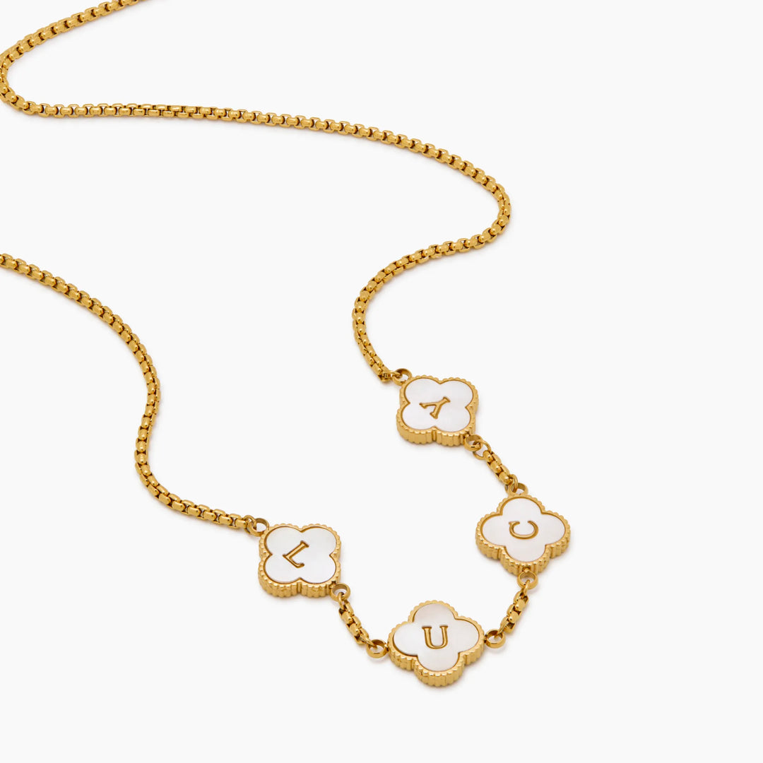 Collana Quadrifoglio Portafortuna Personalizzata
