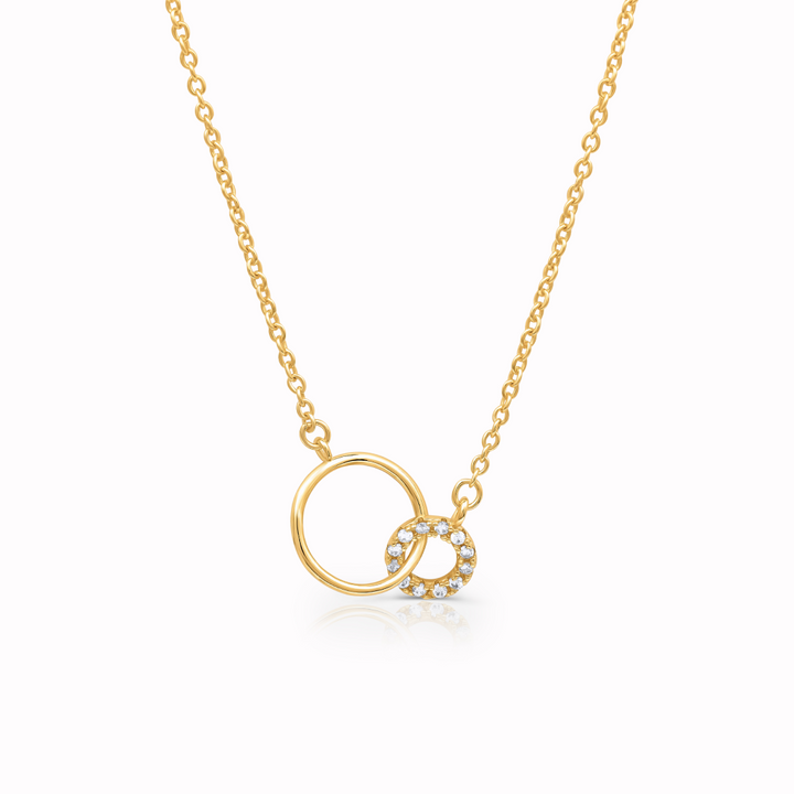 Double Circle Link Necklace