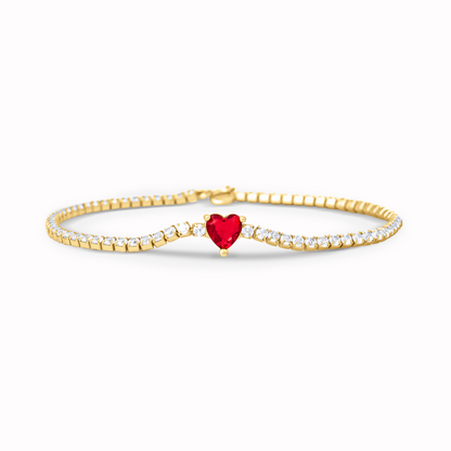 Heart Tennis Bracelet