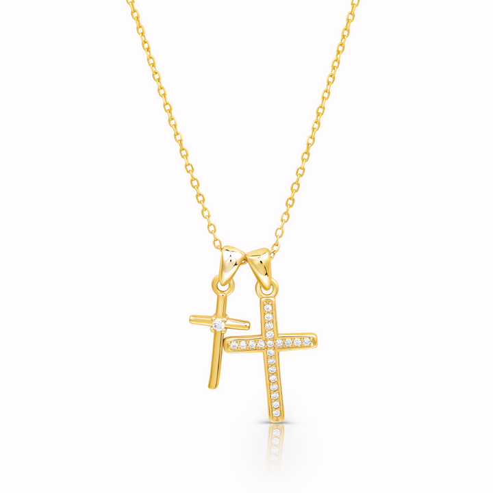 Double Cross Necklace