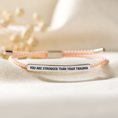 STRONGER THAN YOUR TRAUMA - Motivational Tube Bracelet